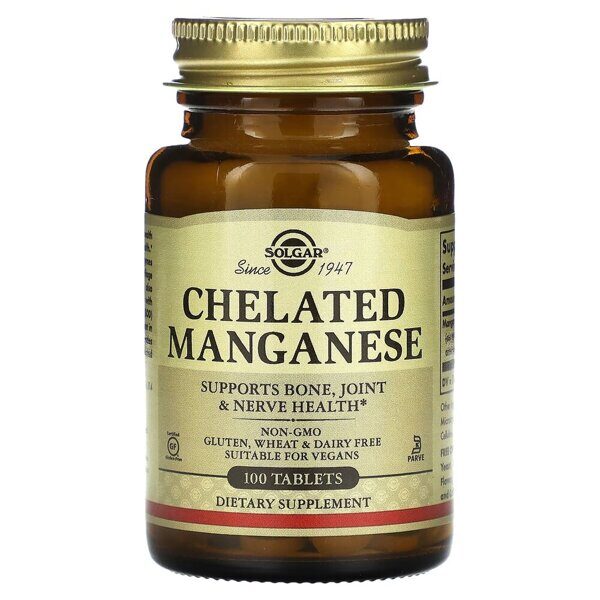 Solgar -  Chelated Manganese, 100 Tablets